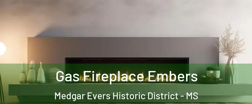 Gas Fireplace Embers Medgar Evers Historic District - MS